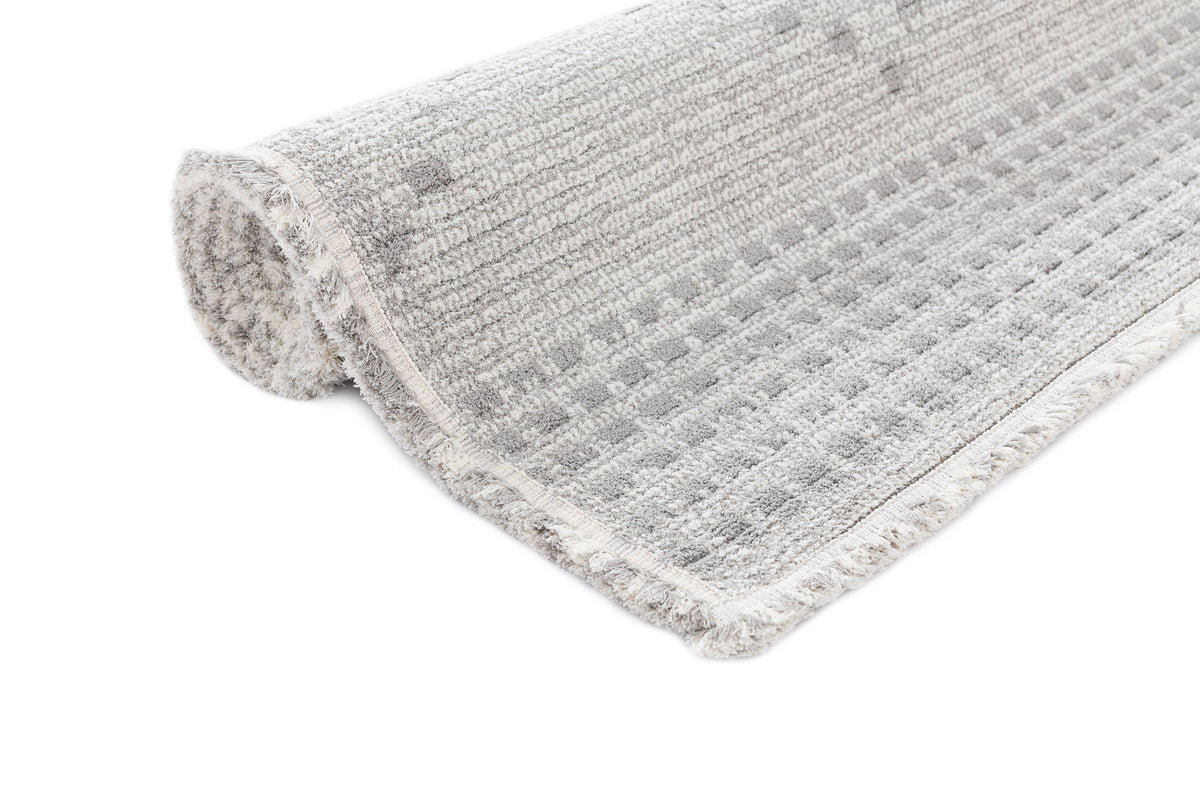 Rechteck Teppich St. Gallen Folklore in Grau von Hadorn™ - Lifestyle Image