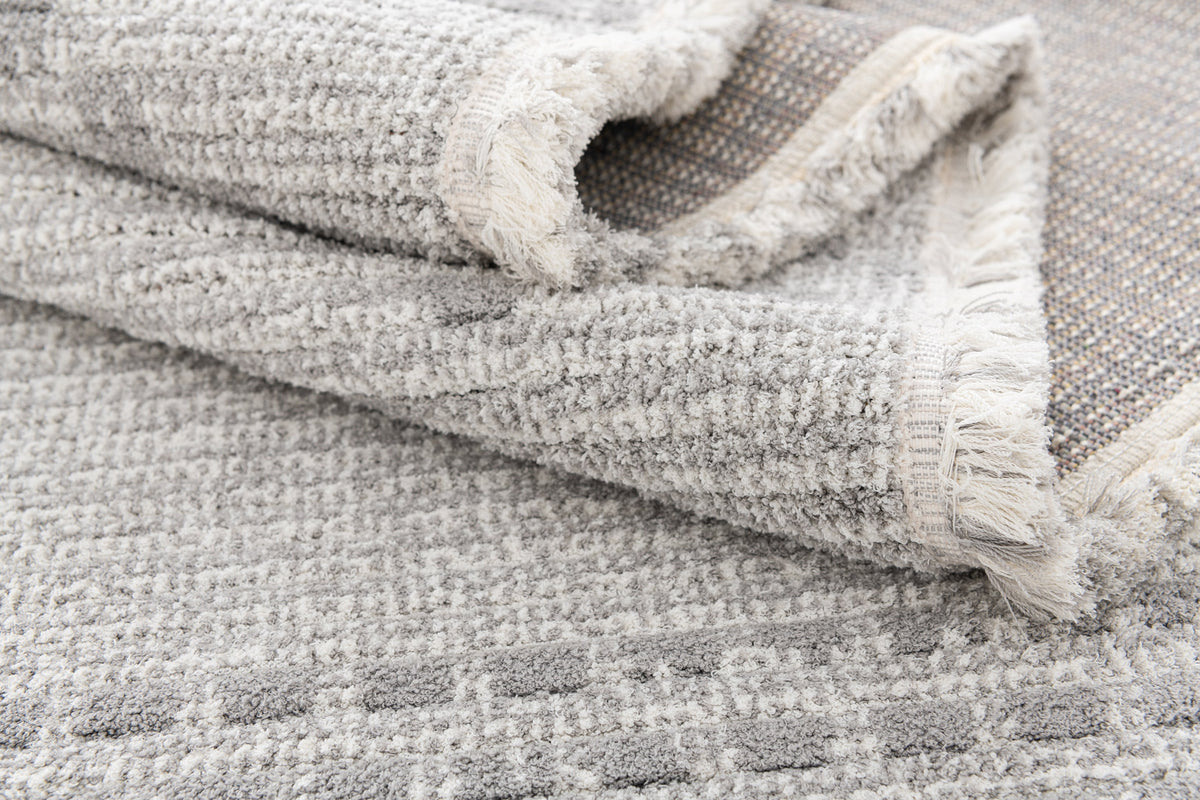 Rechteck Teppich St. Gallen Folklore in Grau von Hadorn™ - Lifestyle Image