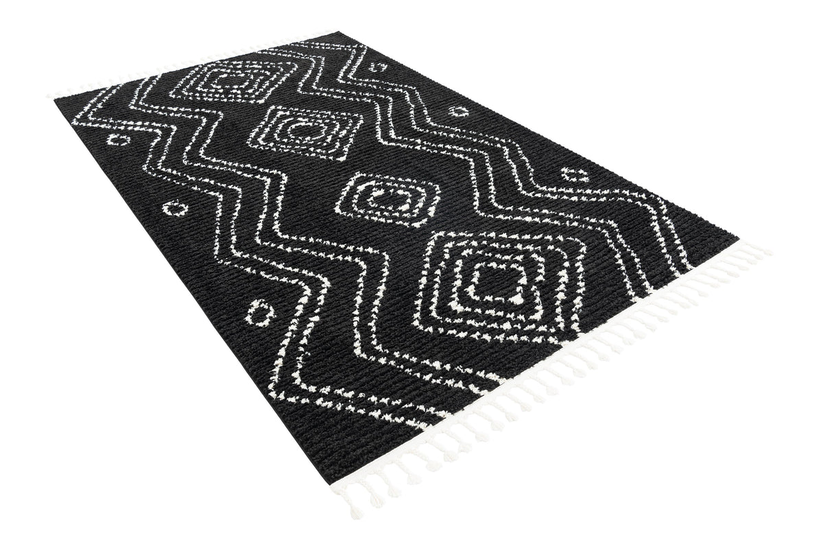 Rechteck Teppich Frauenfeld Vaiana in Schwarz von Hadorn™ - Lifestyle Image