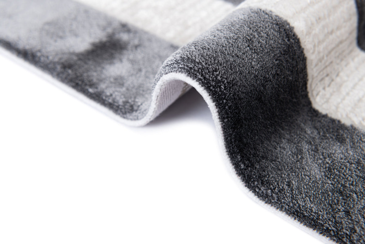 Rund Luxus Teppich Chiasso in Hellgrau von Hadorn™ - Lifestyle Image