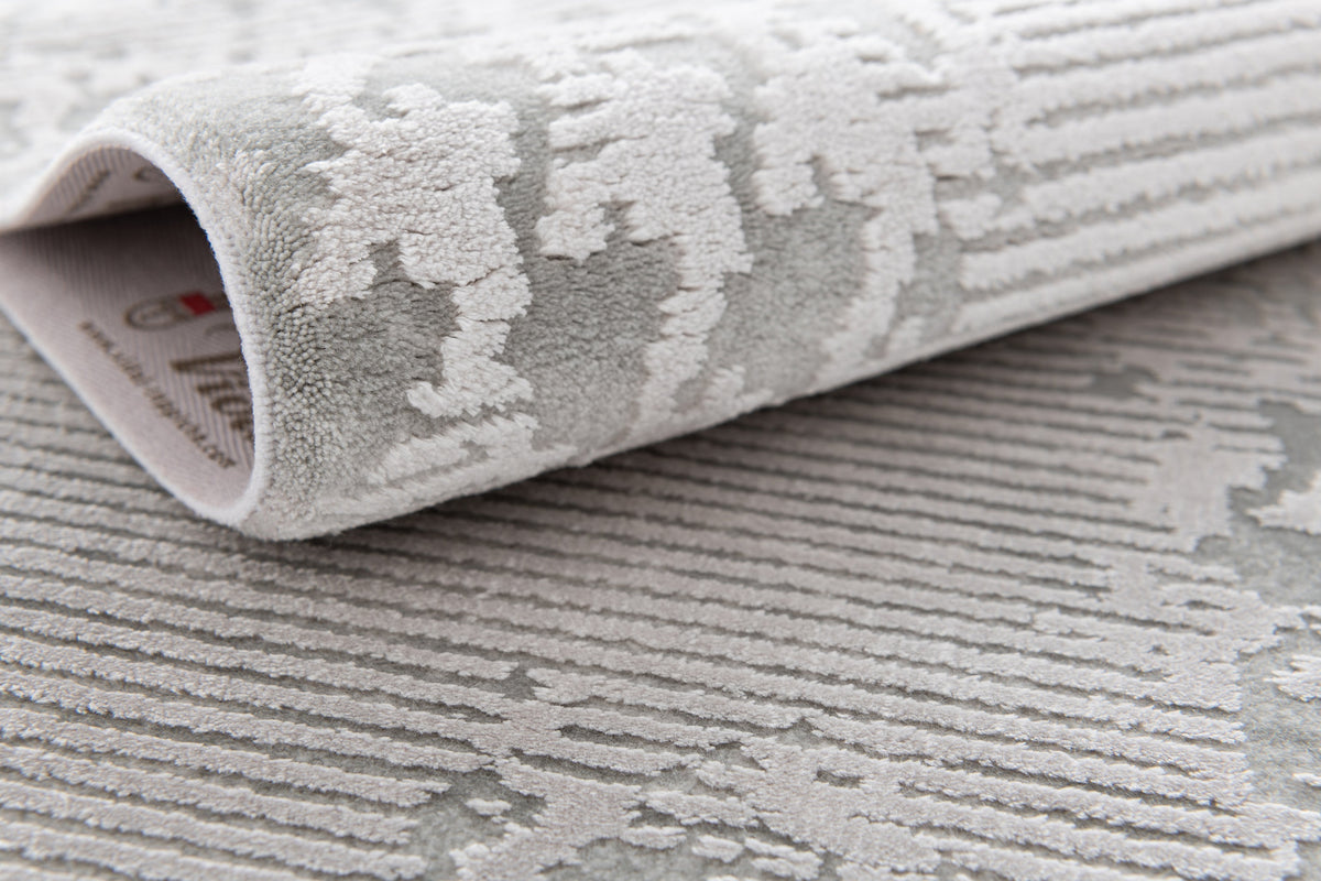 Rechteck Luxus Teppich Chiasso in Hellgrau von Hadorn™ - Lifestyle Image