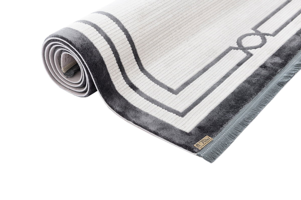 Rechteck Luxus Teppich Chiasso in Hellgrau von Hadorn™ - Lifestyle Image