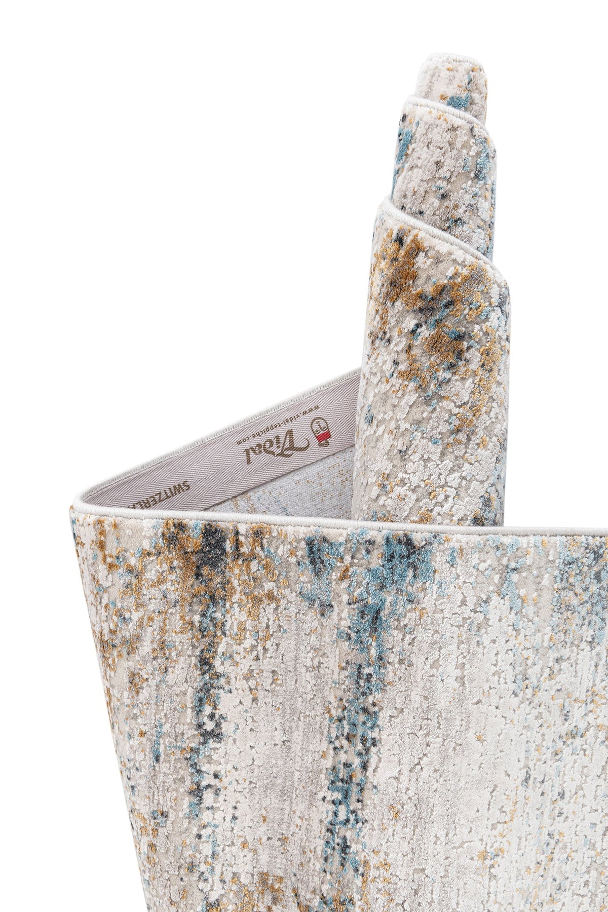Rechteck Luxus Teppich Basel in Grau von Hadorn™ - Lifestyle Image