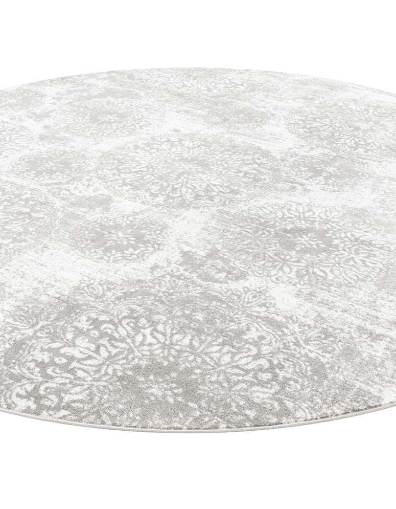 Rund Teppich Monaco in Hellgrau von Hadorn™ - Lifestyle Image