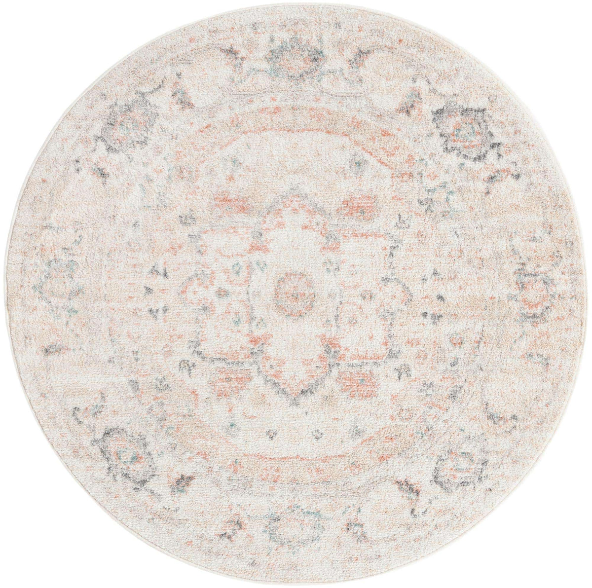 Rund Teppich Madeline Vintage in Elfenbein von Hadorn™ - Lifestyle Image