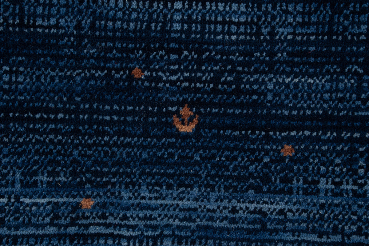 Quadratisch Teppich Emmen in Blau von Hadorn™ - Lifestyle Image