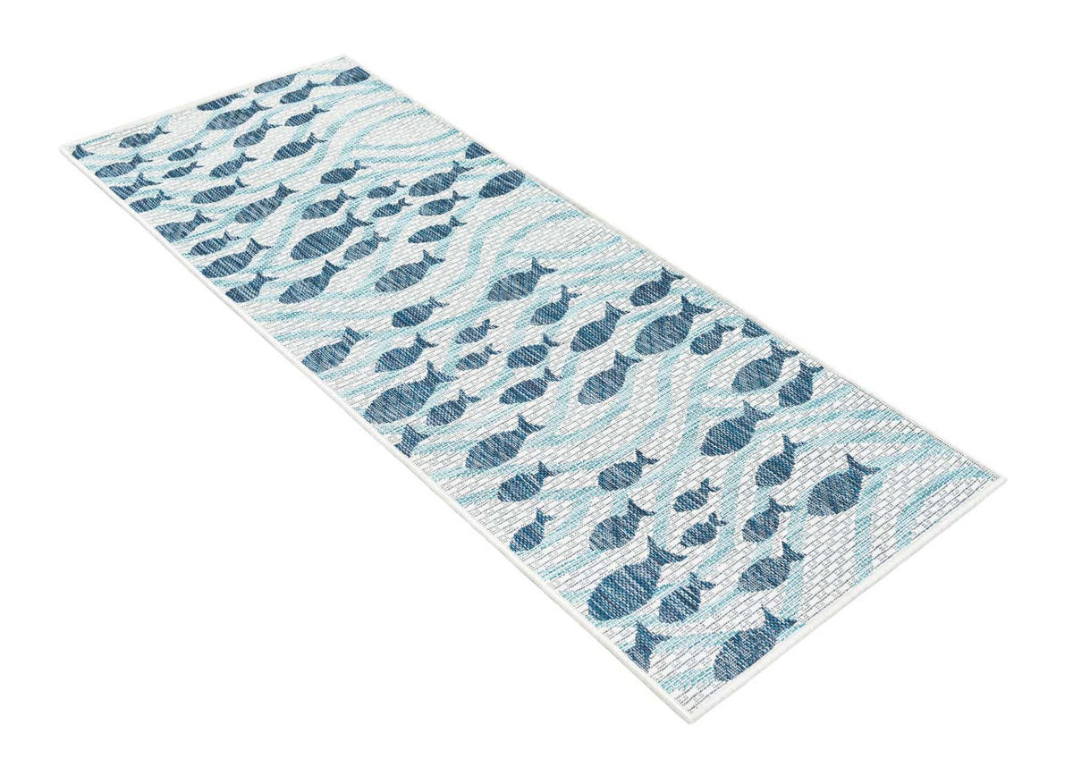 Läufer Outdoor Teppich Tulum Outdoor in Blau von Hadorn™ - Lifestyle Image