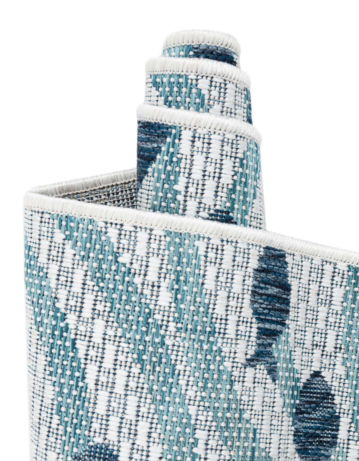 Rechteck Outdoor Teppich Tulum Outdoor in Blau von Hadorn™ - Lifestyle Image