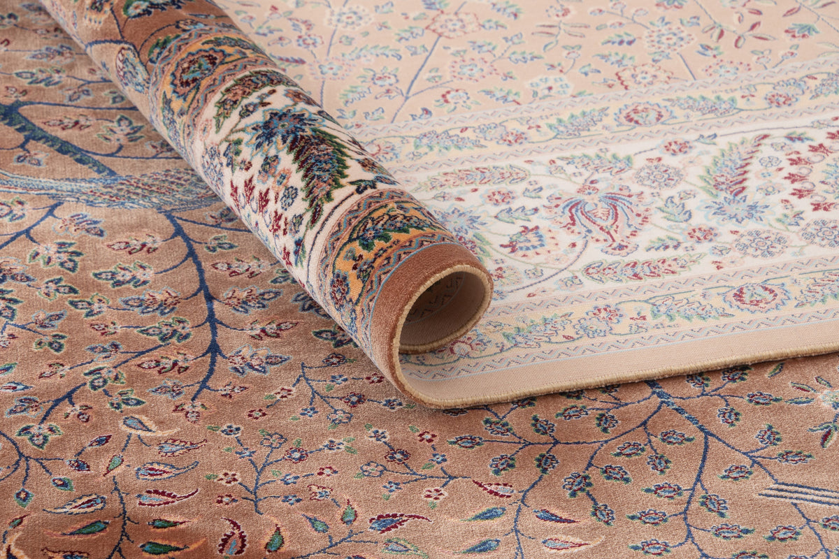Rund Teppich Kalopsia Ravi in Beige von Hadorn™ - Lifestyle Image