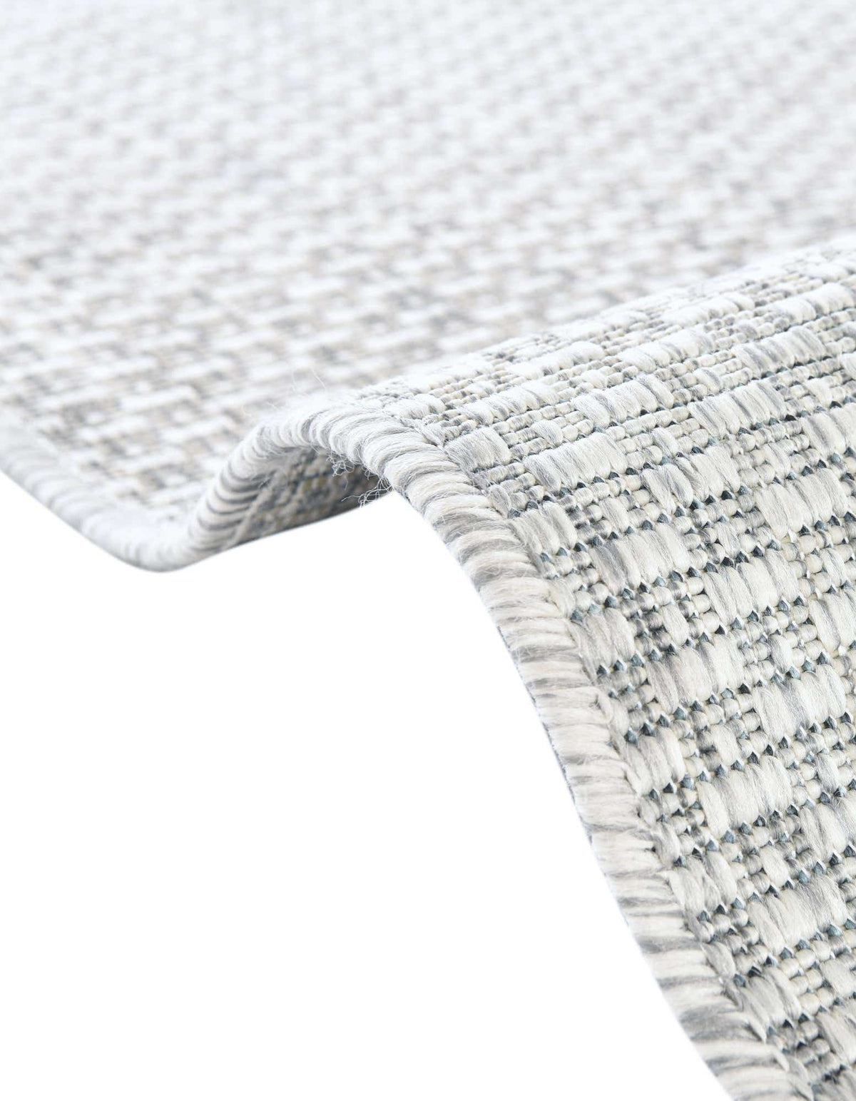 Rechteck Outdoor Teppich Outdoor Solid in Hellgrau von Hadorn™ - Lifestyle Image