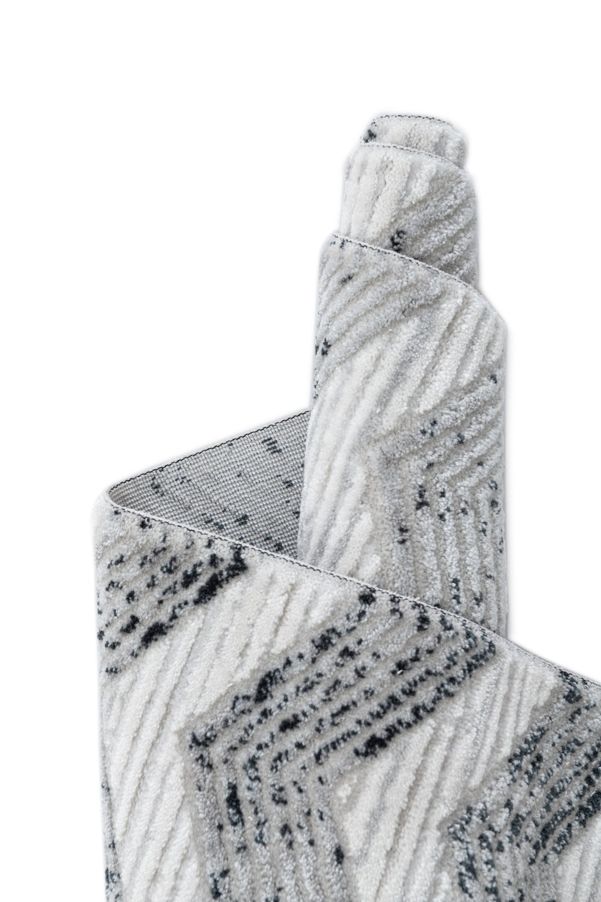 Rund Teppich Davos Grecian in Grau von Hadorn™ - Lifestyle Image