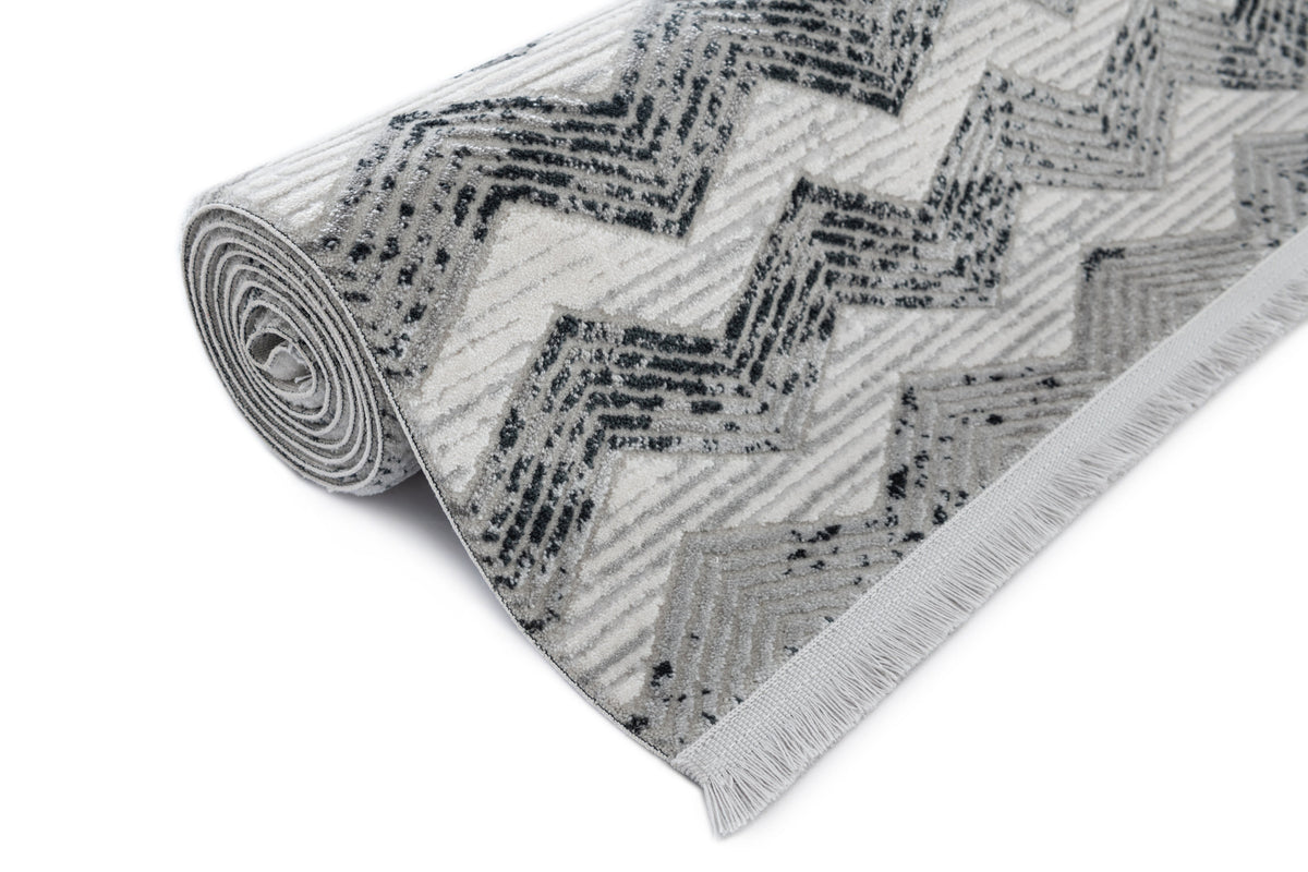 Rechteck Teppich Davos Grecian in Grau von Hadorn™ - Lifestyle Image