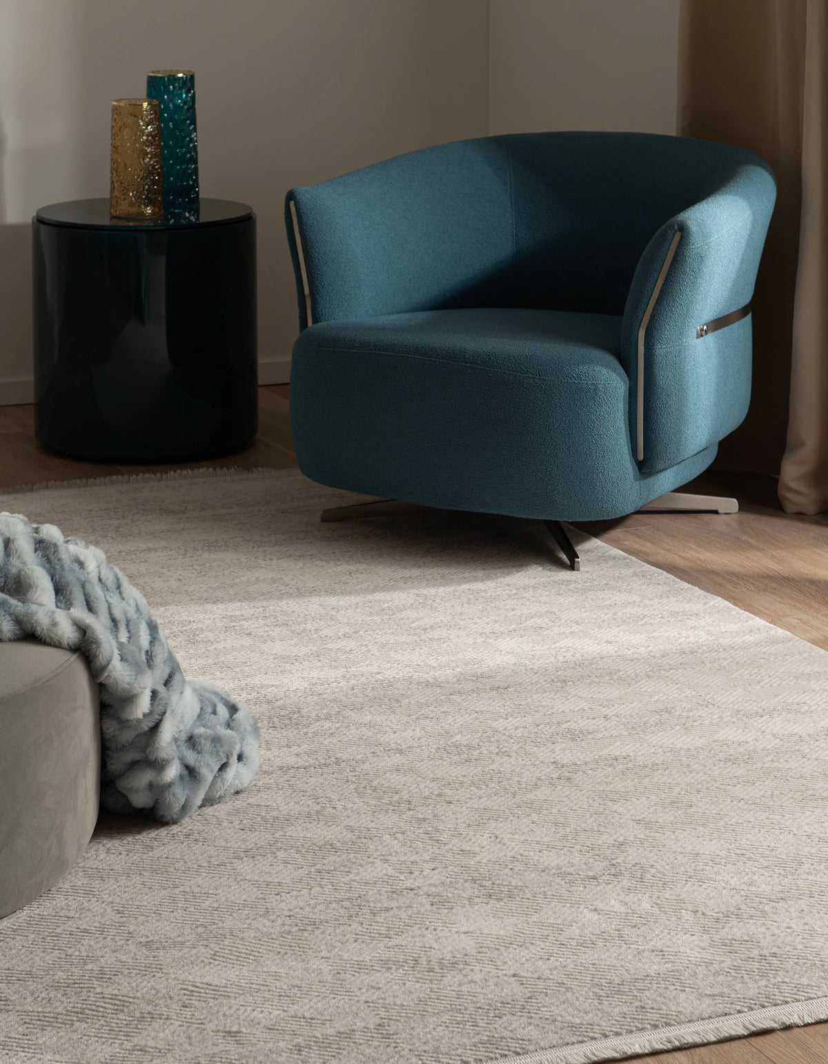 Rechteck Teppich Davos Cilia in Grau von Hadorn™ - Lifestyle Image