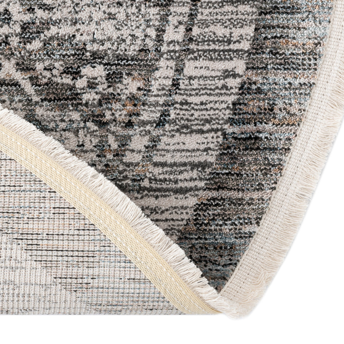 Oval Teppich Zora Mosaic in Grau von Hadorn™ - Lifestyle Image