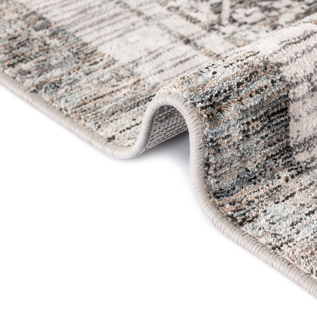 Oval Teppich Zora Mosaic in Grau von Hadorn™ - Lifestyle Image