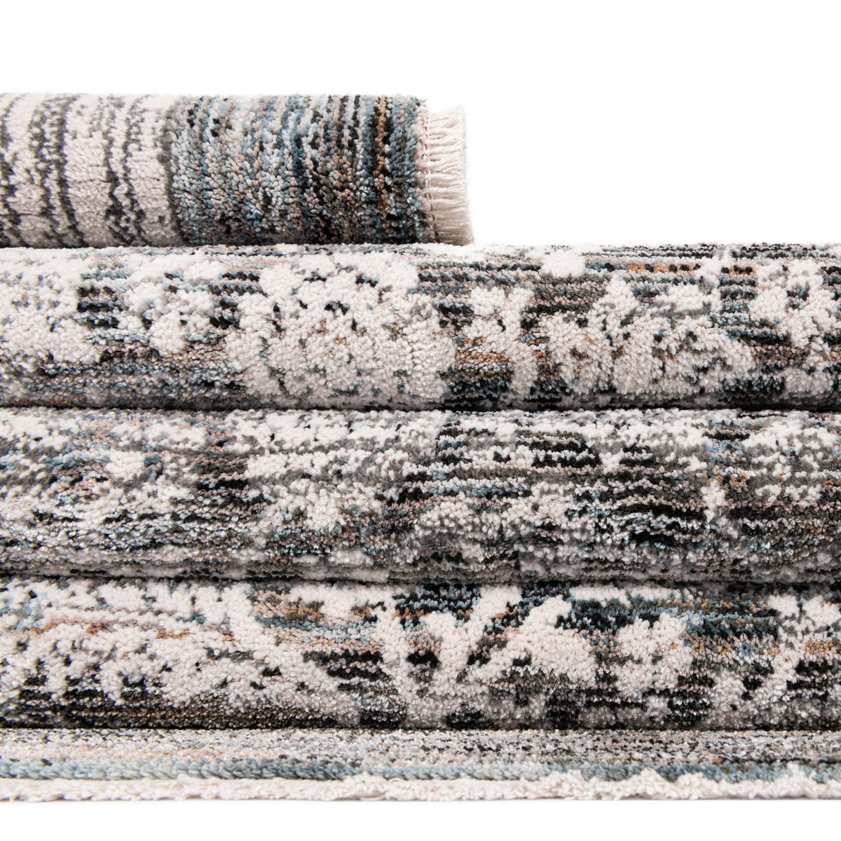 Oval Teppich Zora Mosaic in Grau von Hadorn™ - Lifestyle Image