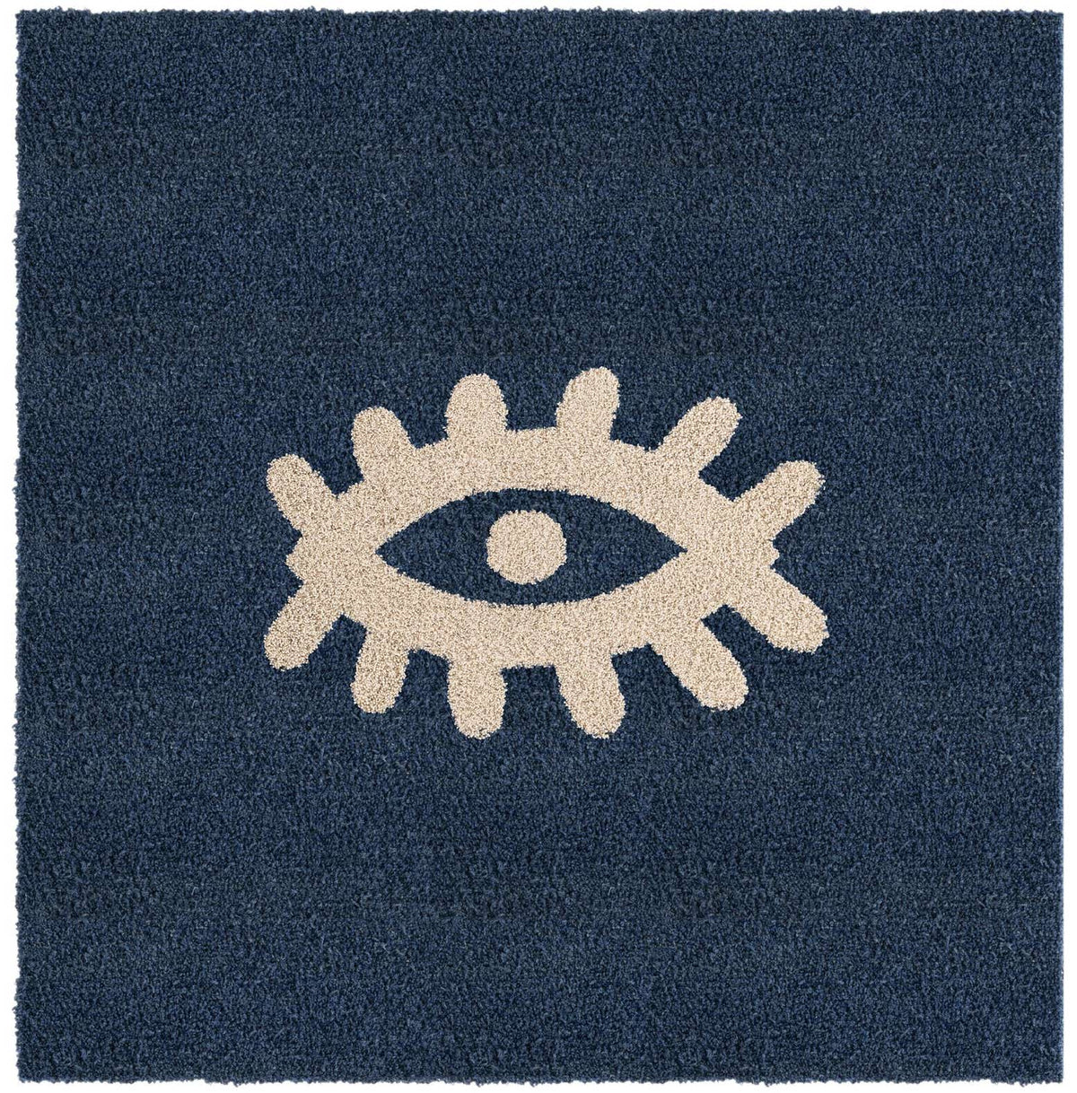 Quadratisch Teppich AI Handgetuftet in Marineblau von Hadorn™ - Lifestyle Image