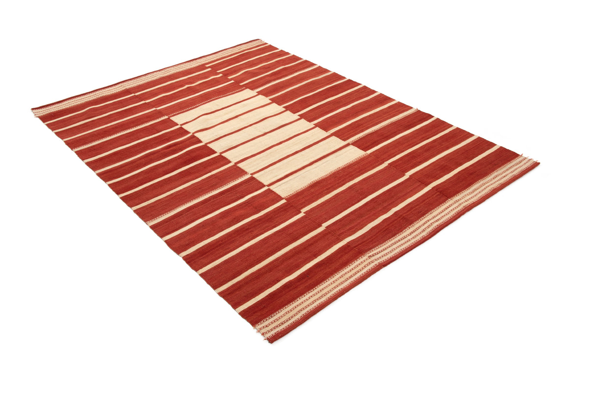 Wolle Persien Teppich Baneh Kelim in Rot von Hadorn™ - Lifestyle Image