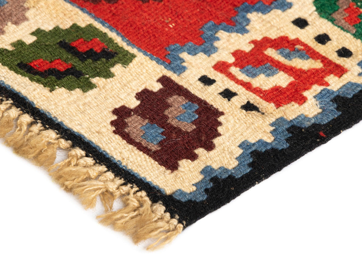 Wolle Persien Teppich Kelim Gashghai in Rot von Hadorn™ - Lifestyle Image