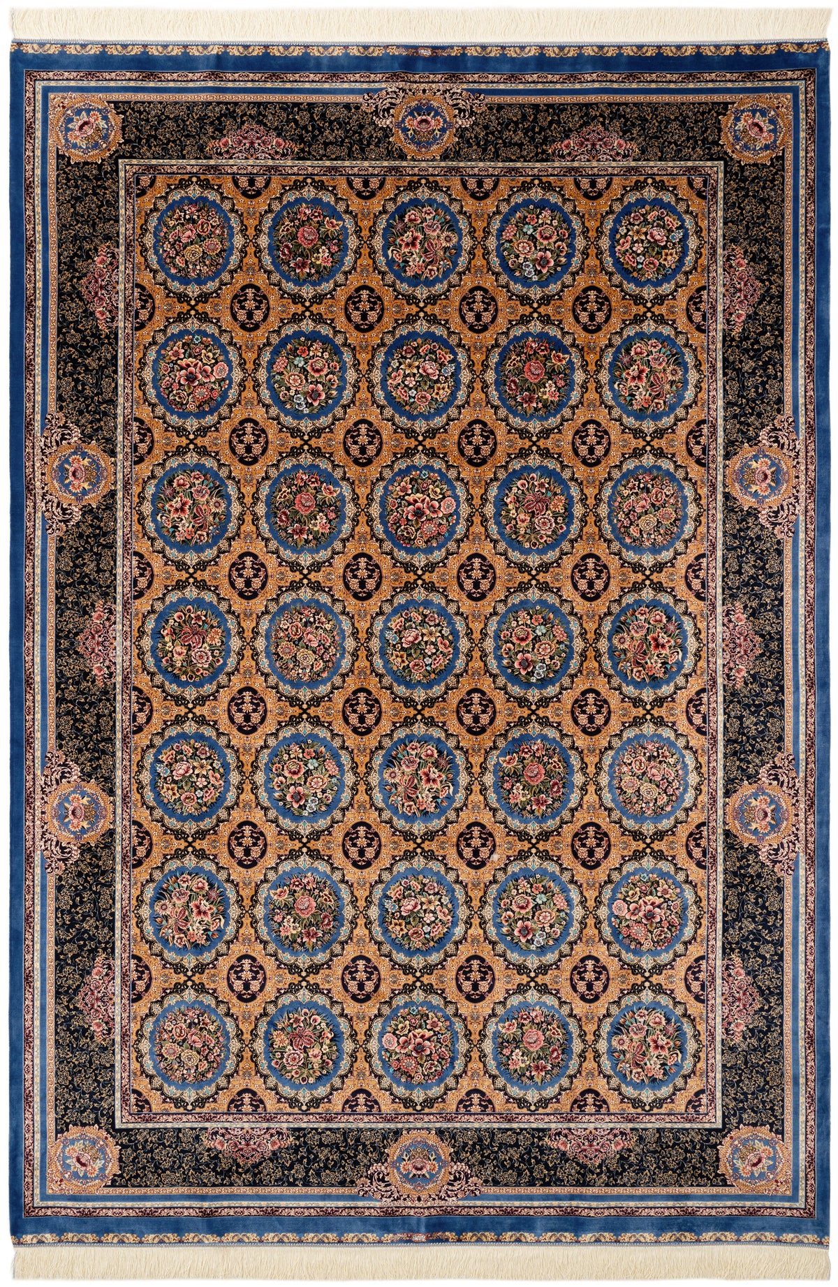 Rechteck Teppich Ghom Design in Blau von Hadorn™ - Lifestyle Image