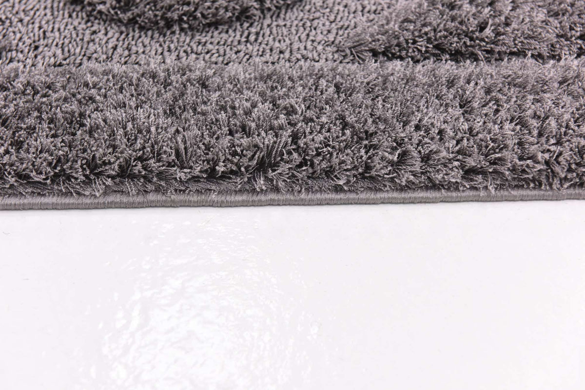 Rechteck Hochflorteppich Trellis Shag in Dunkelgrau von Hadorn™ - Lifestyle Image