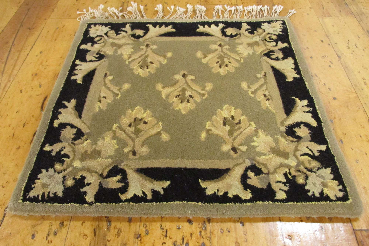Wolle und Seide Teppich Tabriz Design in Grün von Hadorn™ - Lifestyle Image