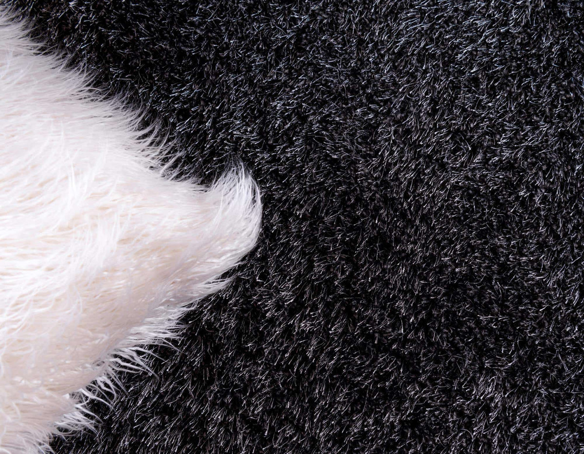 Rechteck Hochflorteppich Luxe Solid Shag in Schwarz von Hadorn™ - Lifestyle Image