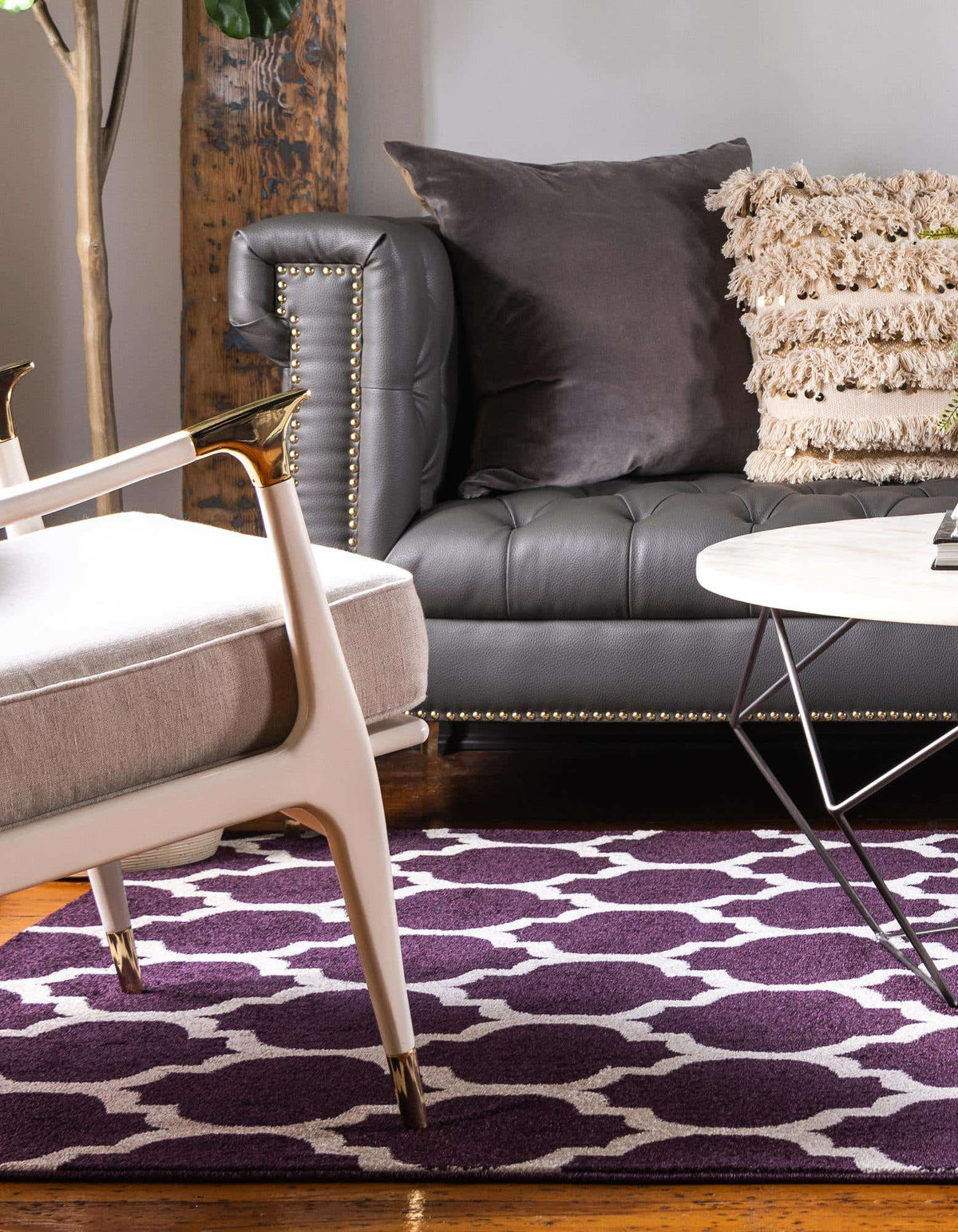 Rechteck Teppich Trellis in Lila von Hadorn™ - Lifestyle Image