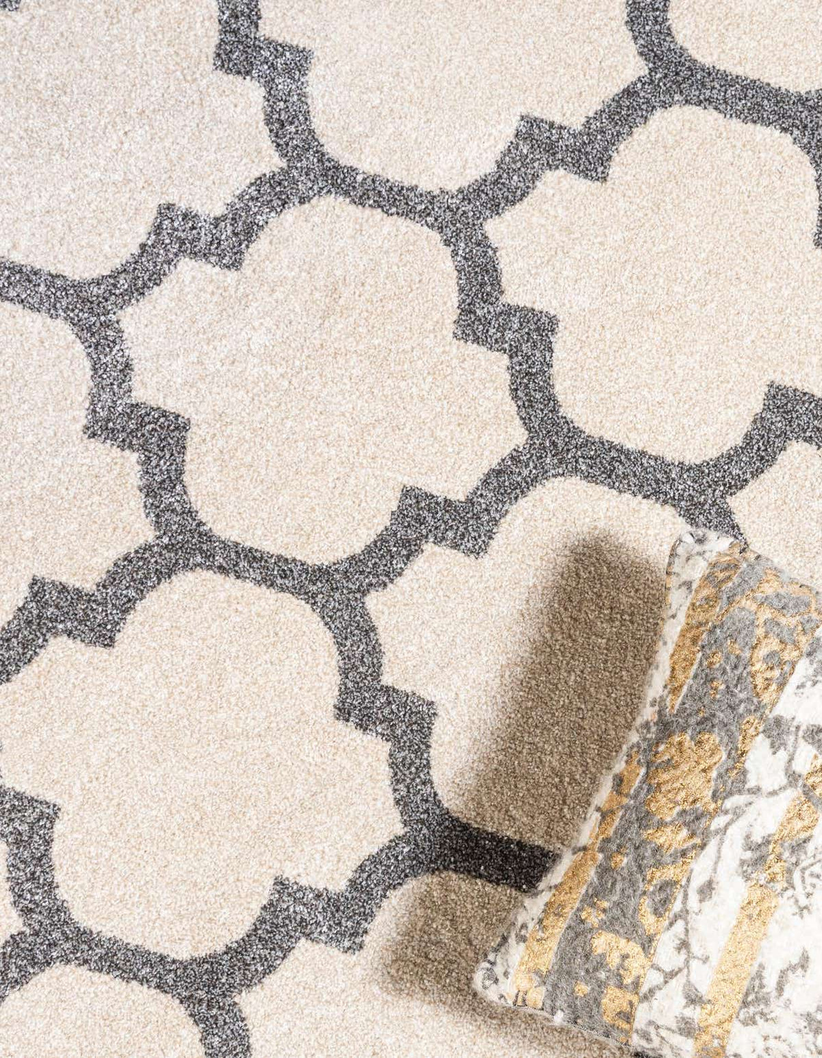 Rechteck Teppich Trellis in Beige und Grau von Hadorn™ - Lifestyle Image