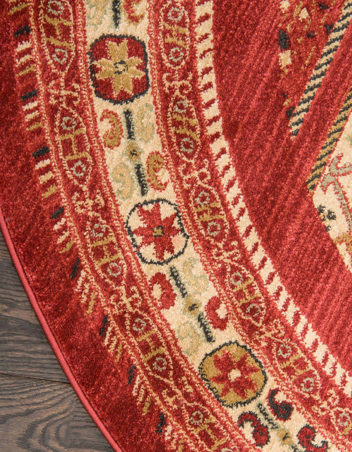 Rund Teppich Kashkuli Gabbeh in Rot von Hadorn™ - Lifestyle Image