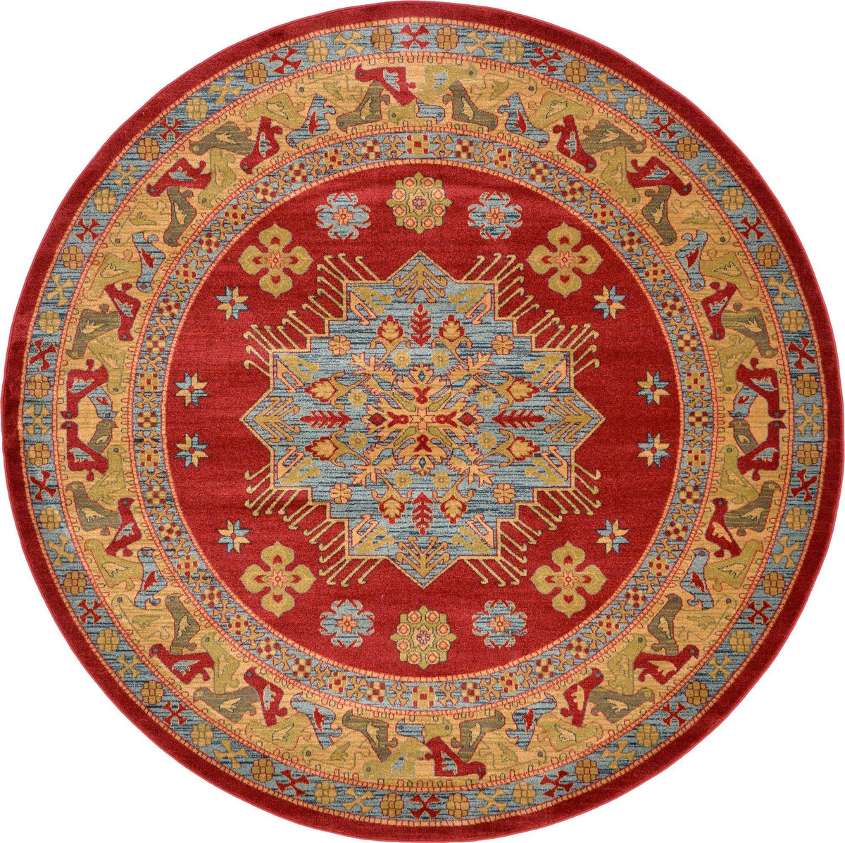 Rund Teppich Serapi in Rot von Hadorn™ - Lifestyle Image