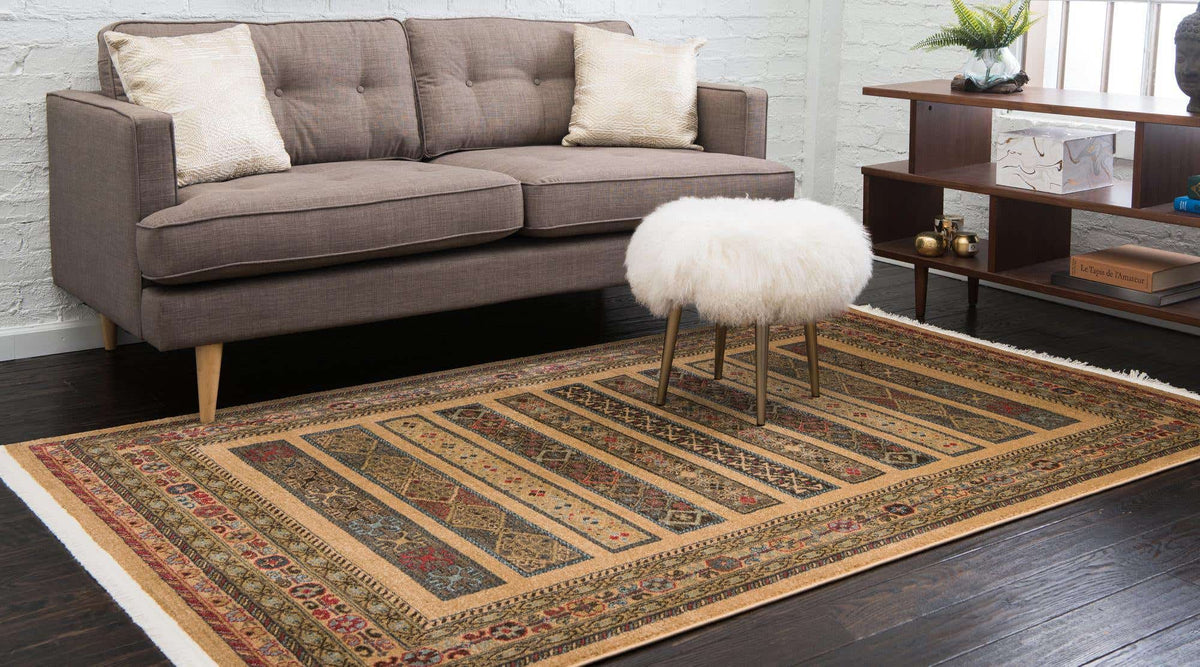 Rechteck Teppich Kashkuli Gabbeh in Braun von Hadorn™ - Lifestyle Image