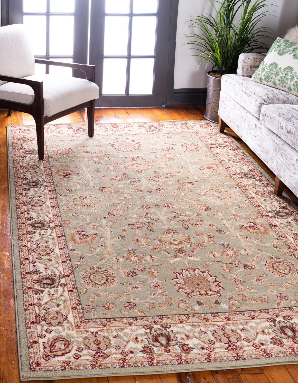 Rechteck Teppich Classic Agra in Hellgrün von Hadorn™ - Lifestyle Image
