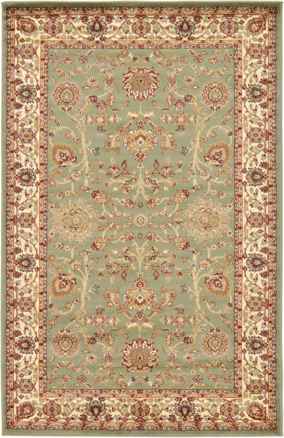 Rechteck Teppich Classic Agra in Hellgrün von Hadorn™ - Lifestyle Image