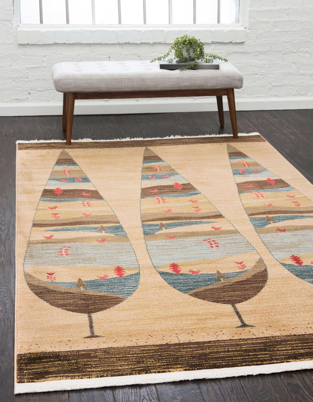 Rechteck Teppich Kashkuli Gabbeh in Braun von Hadorn™ - Lifestyle Image