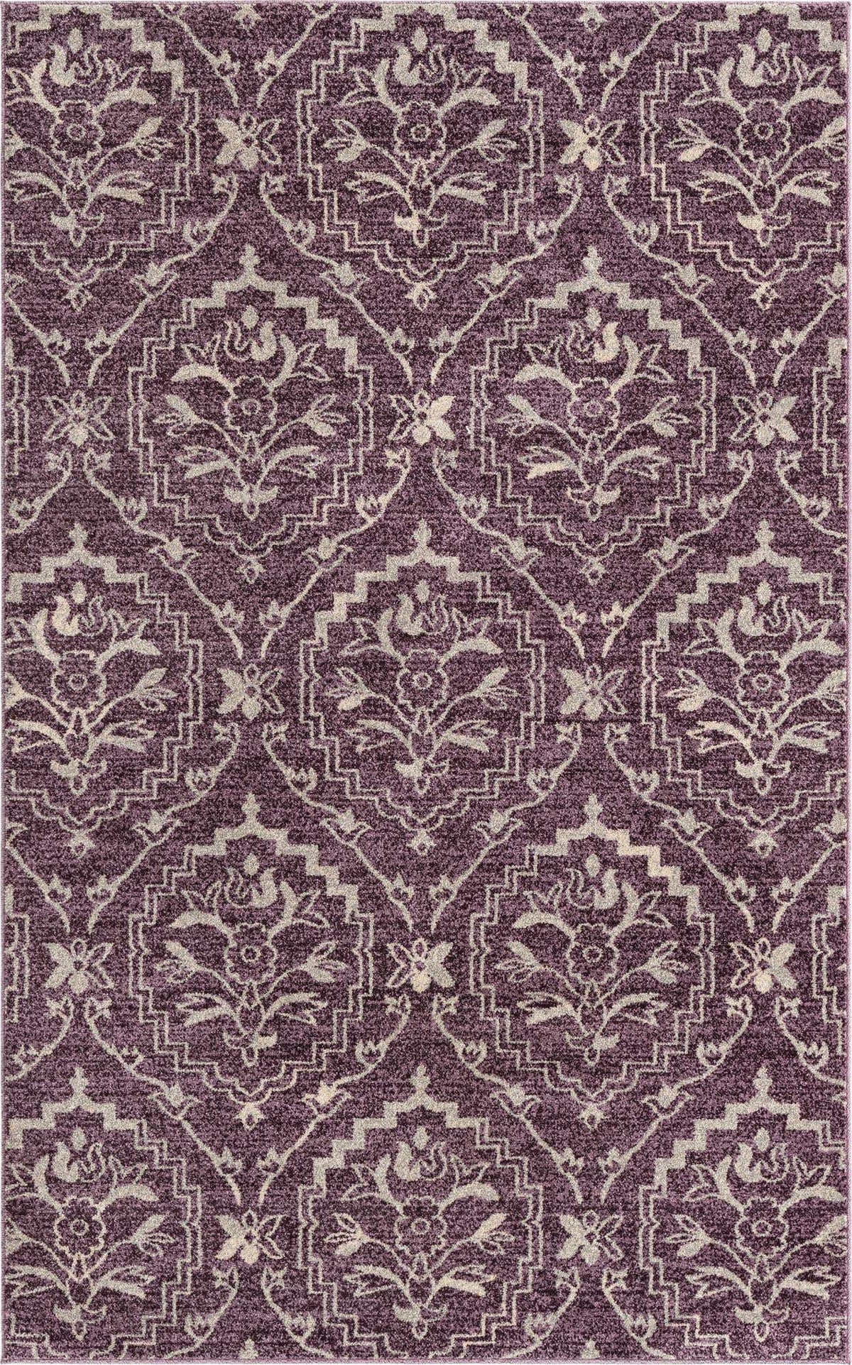 Rechteck Teppich Damask in Lila von Hadorn™ - Lifestyle Image