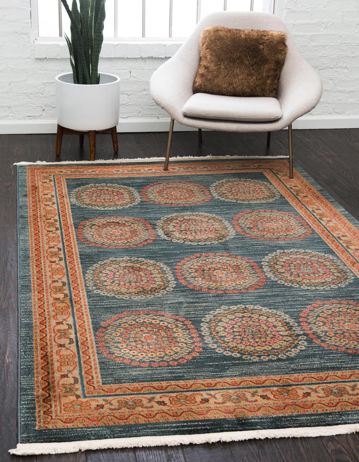 Rechteck Teppich Kashkuli Gabbeh in Blau von Hadorn™ - Lifestyle Image