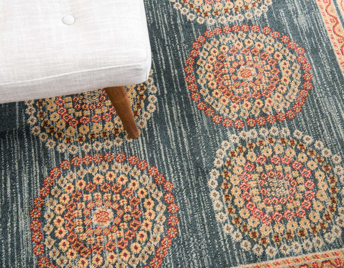 Rechteck Teppich Kashkuli Gabbeh in Blau von Hadorn™ - Lifestyle Image