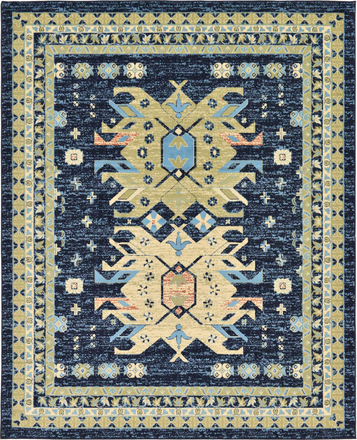 Rechteck Teppich Heriz Design in Blau von Hadorn™ - Lifestyle Image