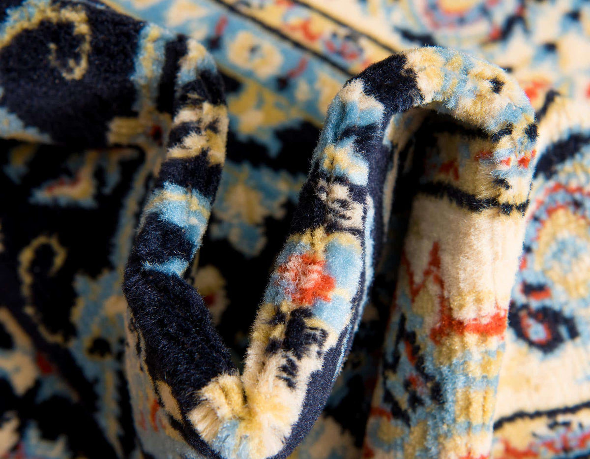 Rechteck Teppich Kashan Design in Blau von Hadorn™ - Lifestyle Image