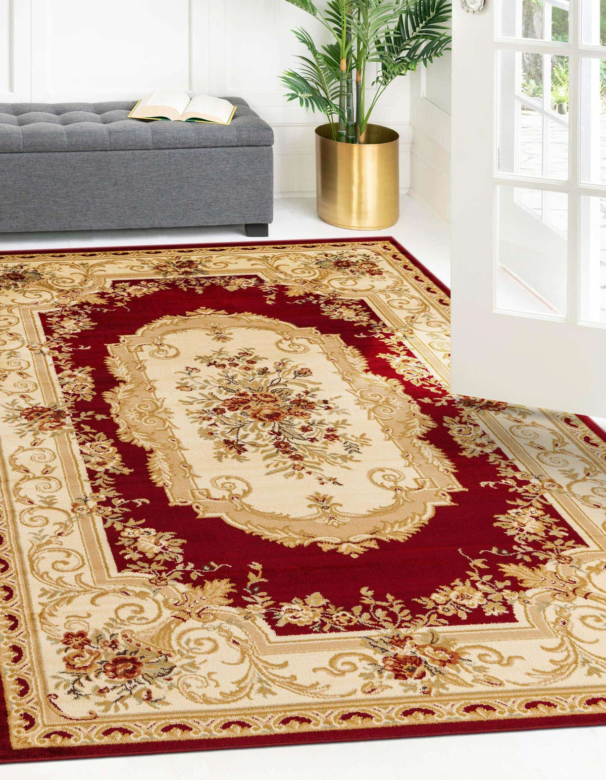 Rechteck Teppich Classic Aubusson in Rot von Hadorn™ - Lifestyle Image