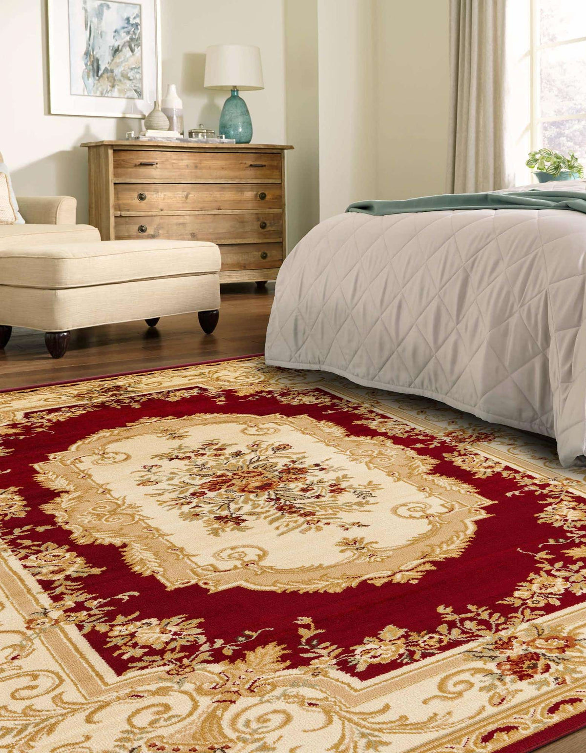 Rechteck Teppich Classic Aubusson in Rot von Hadorn™ - Lifestyle Image