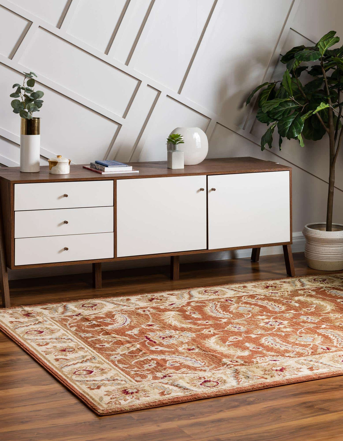 Rechteck Teppich Classic Agra in Rot von Hadorn™ - Lifestyle Image