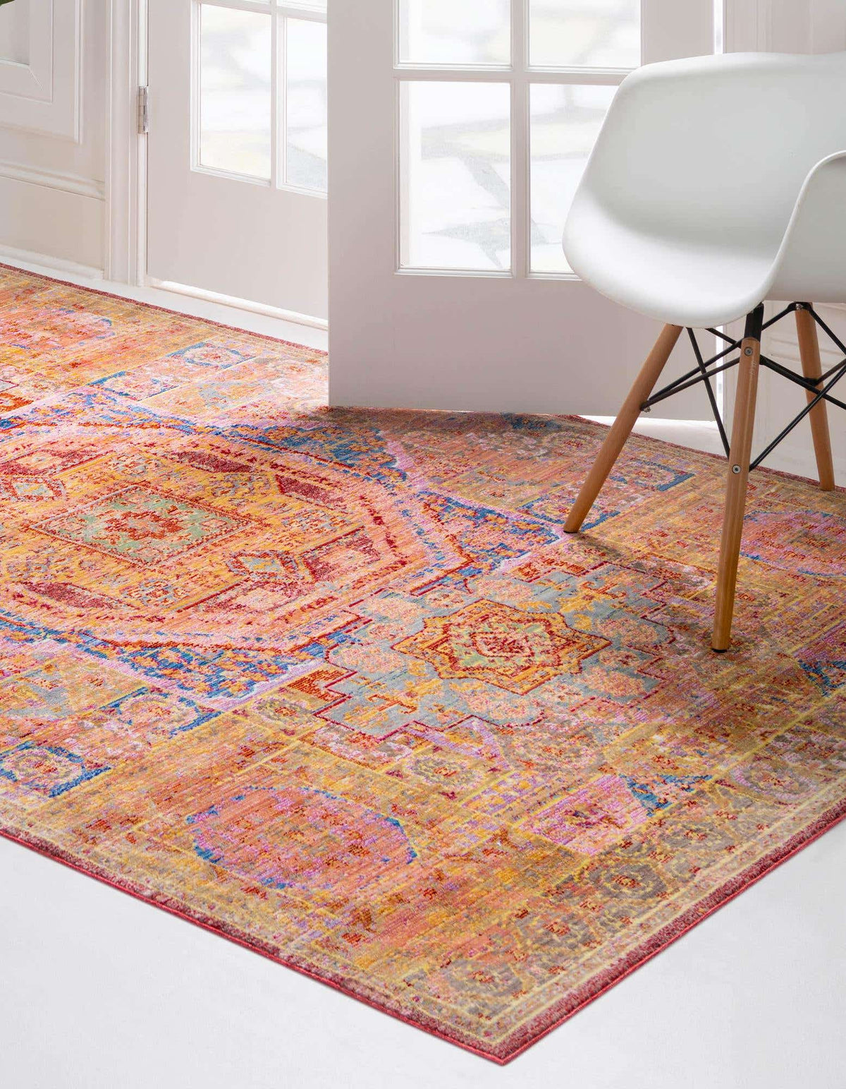 Rechteck Teppich Aqua in Rosa von Hadorn™ - Lifestyle Image