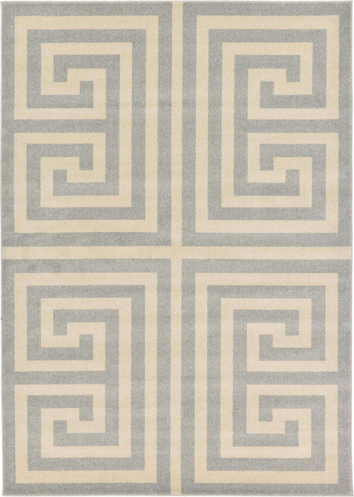 Rechteck Teppich Greek Key in Grau von Hadorn™ - Lifestyle Image