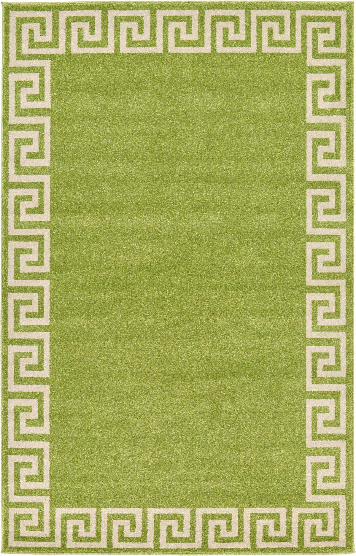 Rechteck Teppich Greek Key in Hellgrün von Hadorn™ - Lifestyle Image