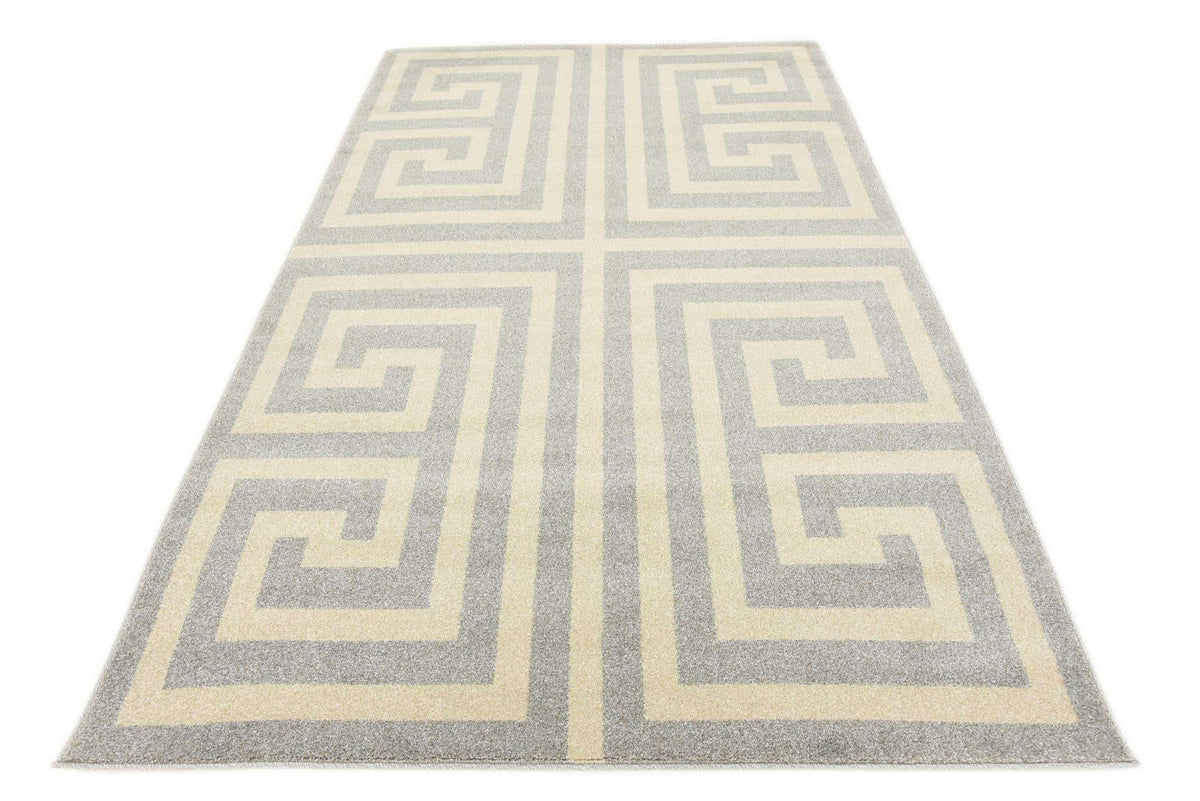 Rechteck Teppich Greek Key in Grau von Hadorn™ - Lifestyle Image