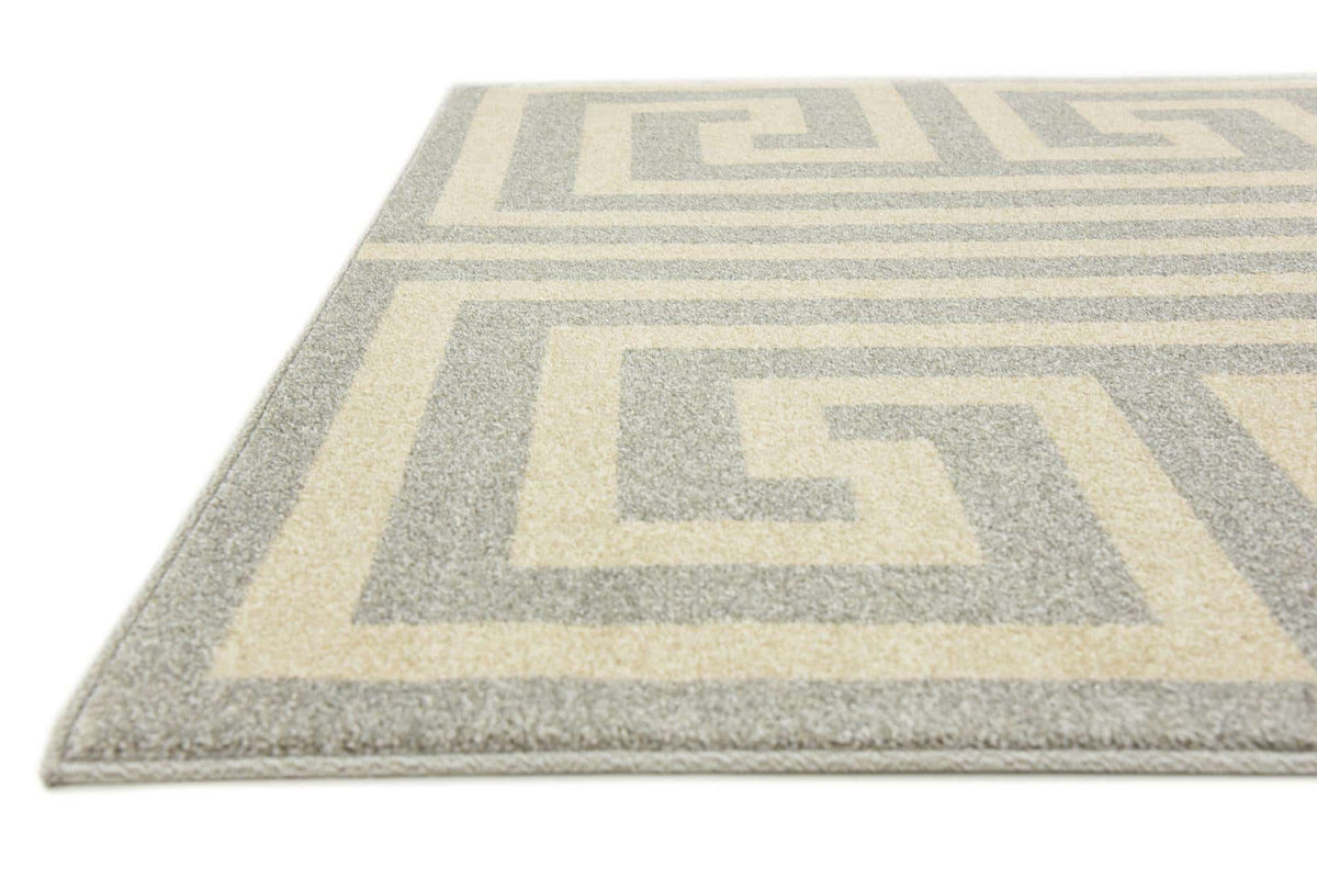 Rechteck Teppich Greek Key in Grau von Hadorn™ - Lifestyle Image