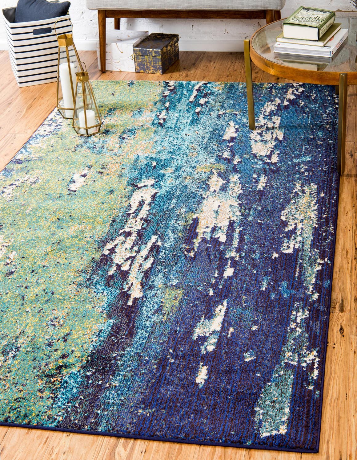 Rechteck Teppich Casablanca in Blau von Hadorn™ - Lifestyle Image