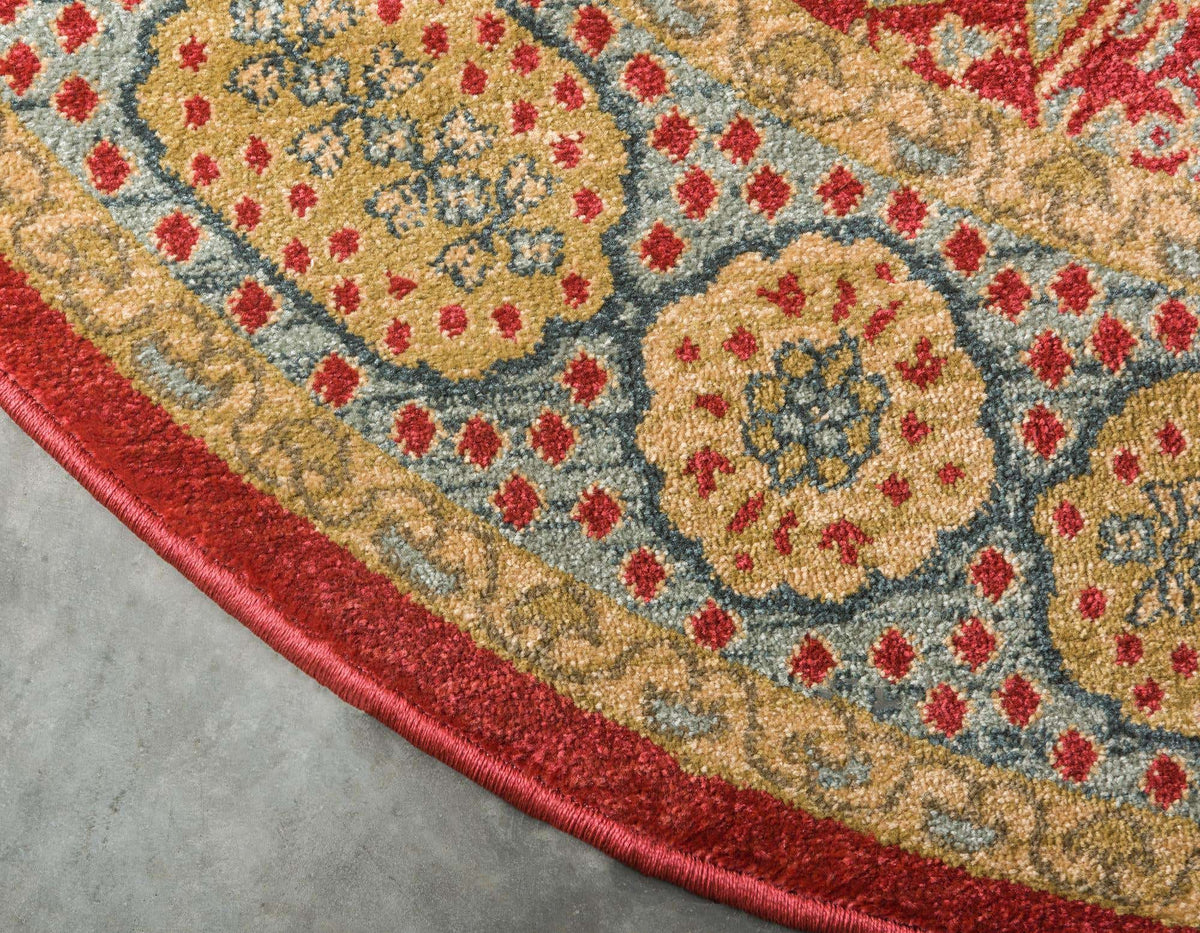Rund Teppich Mamluk in Rot von Hadorn™ - Lifestyle Image